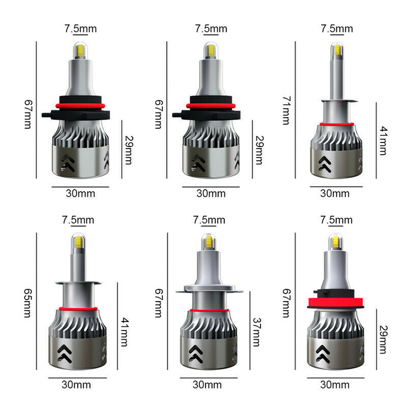 8 Sides 110W 30000LM 9005 HB3 Car Canbus LED Headlights Lamps Kit White 6000K