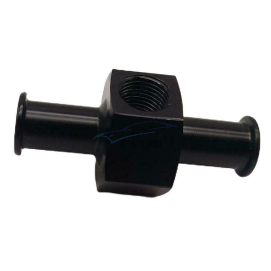 1PC Fuel Nitrogen Pressure Gauge Universal Adapter 3/8" Hose 1/8" Npt Port Black