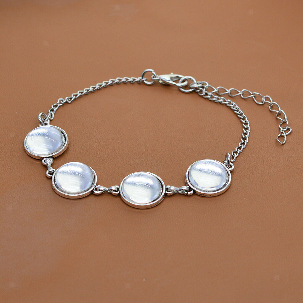 50pcs Blank Bezel Pendants Blanks Base Settings Tray for Jewelry Making 12mm
