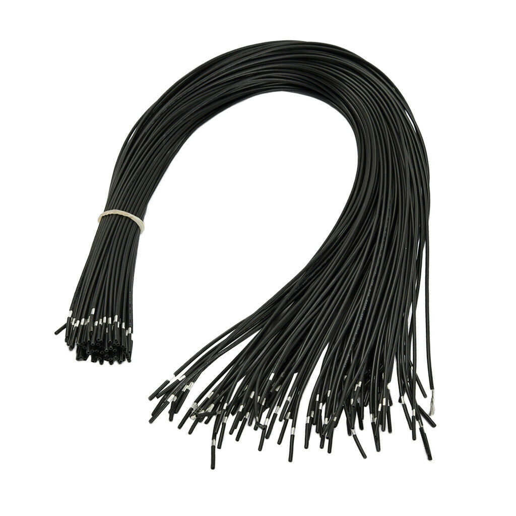 100 Pieces Shielded Circuit Wire Single Conductor for Guitar Parts Black