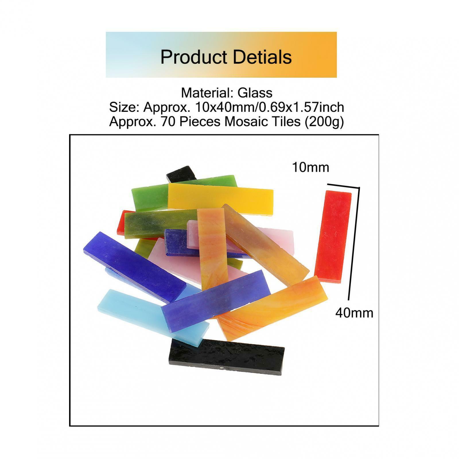 70x Transparant Glass Mosaic Tiles in Puzzle Pebbbles Artwork Supply Decor