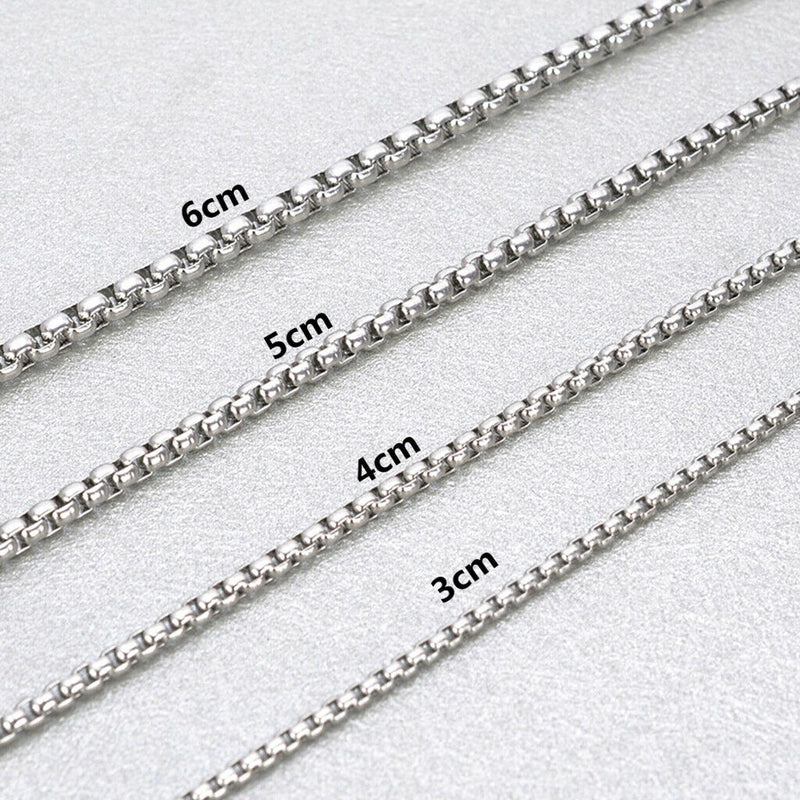 Glossy Shiny Stainless Steel Cube Chain Choker 60cm/ 23.6 inch Necklace Hip Hop