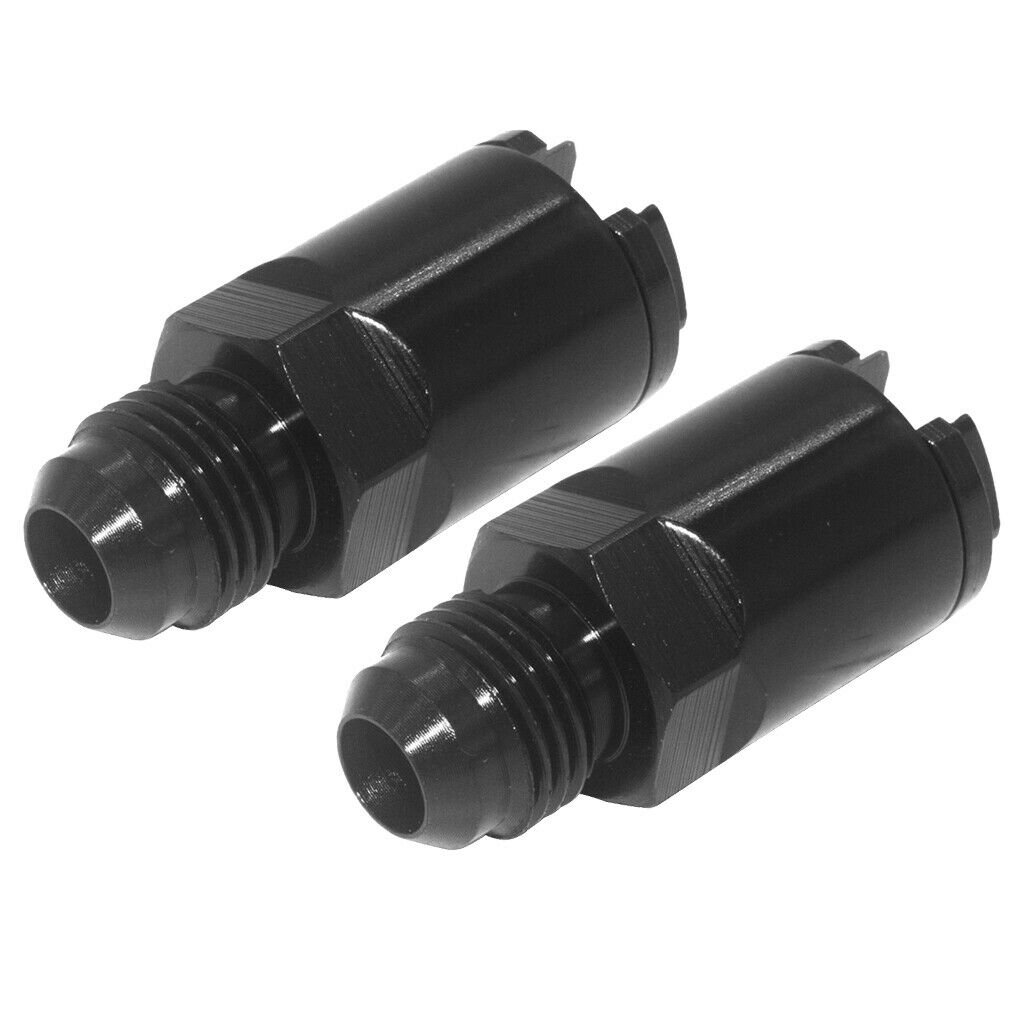 2x Fuel Line EFI Adapter Fitting -6 AN Male to 1/4" Quick-Push Hardline Adaptor