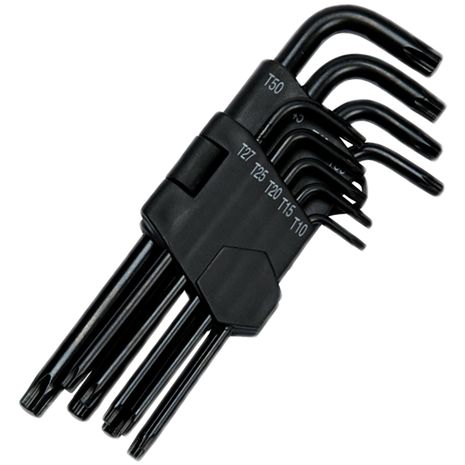 BlueSpot Torx Allen Key Set Long Arm Wrench 9pc T10-T50 Black Oxide Coating TRX