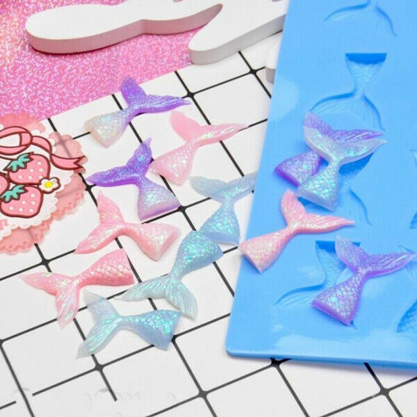16 Cavities Mermaid Tail Silicone Mold For Chocolate, Candy Jelly Molds Baby