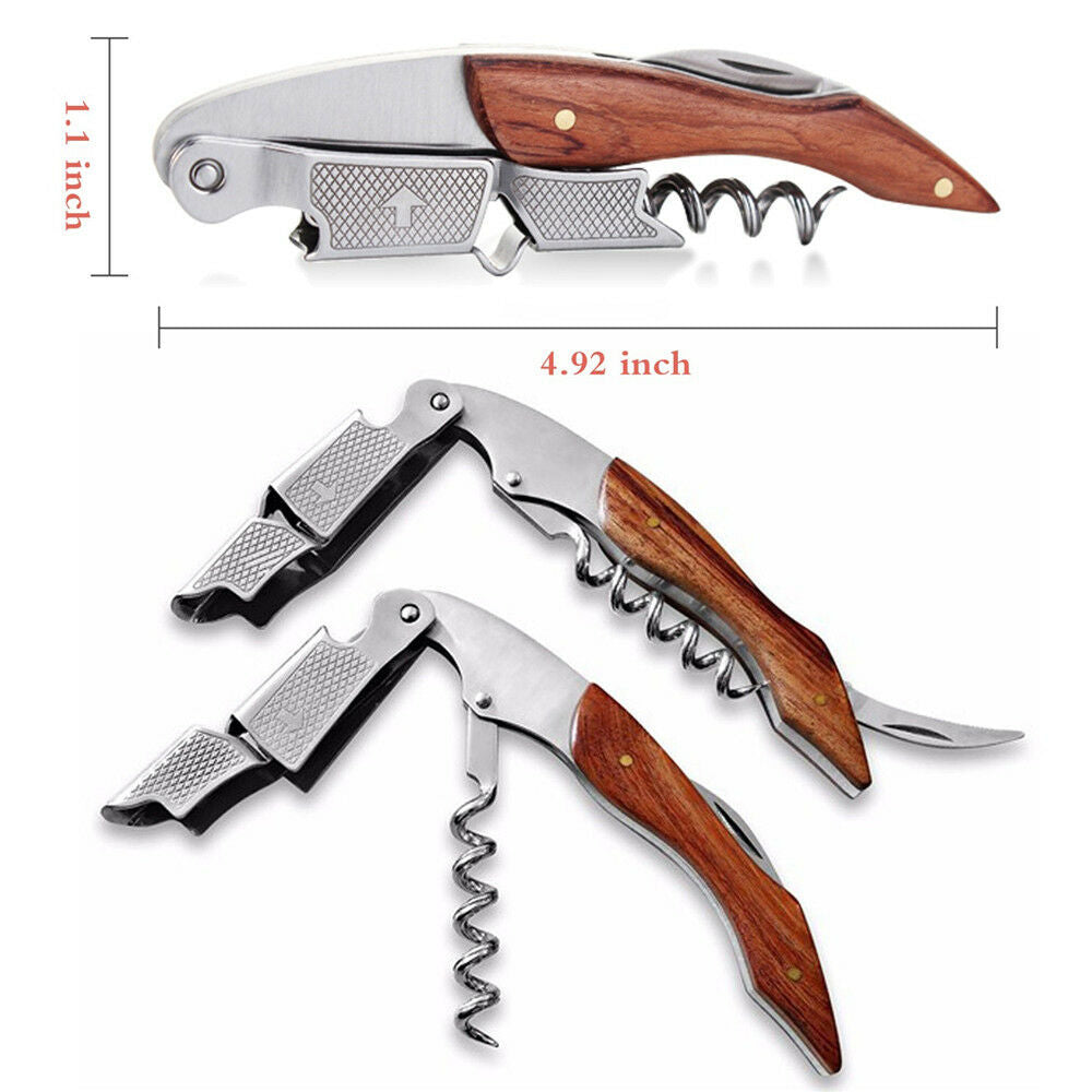Corkscrew Wine Bottle Opener Grunwerg Double Reach Waiters Friend for Beer Wine