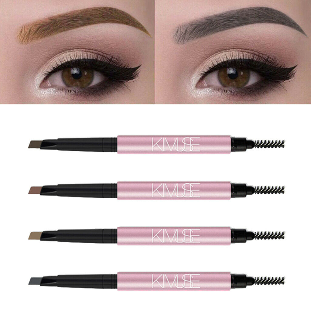 Waterproof Eyebrow Pencil Long Lasting Dual Ends Brow Definer Pen Grey