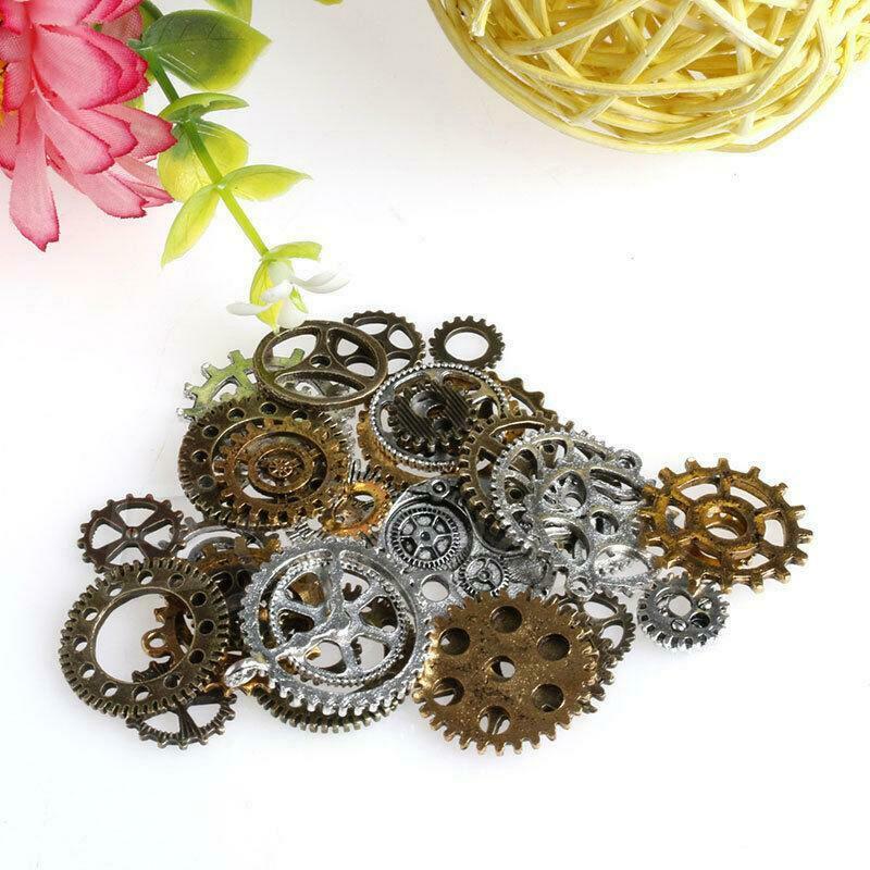Mix Alloy Mechanical Steampunk Cogs & Gears Pack DIY Pendant Jewelry Craft 50g