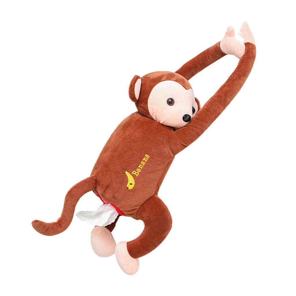 Multi-purpose Tissue Paper Storage Monkey Shape Cartoon Car  brown