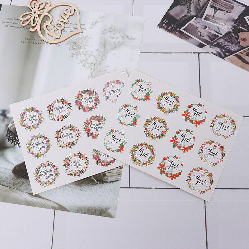 120pcs Thank you flower gift sealling label Adhesive Baking Seal Stick.l8