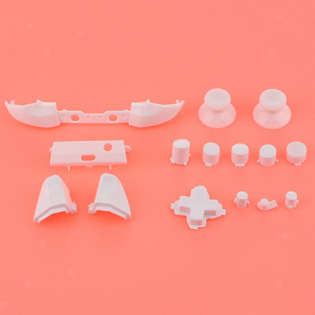 Thumbstick Analog Stick Bullet ABXY Buttons for Xbox One S Controller White