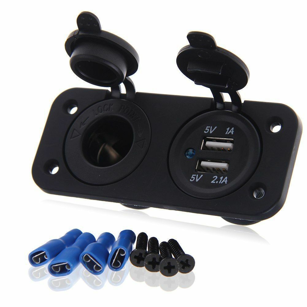 12V Dual Car Cigarette Lighter Socket Charger Power Adapter USB Splitter S99