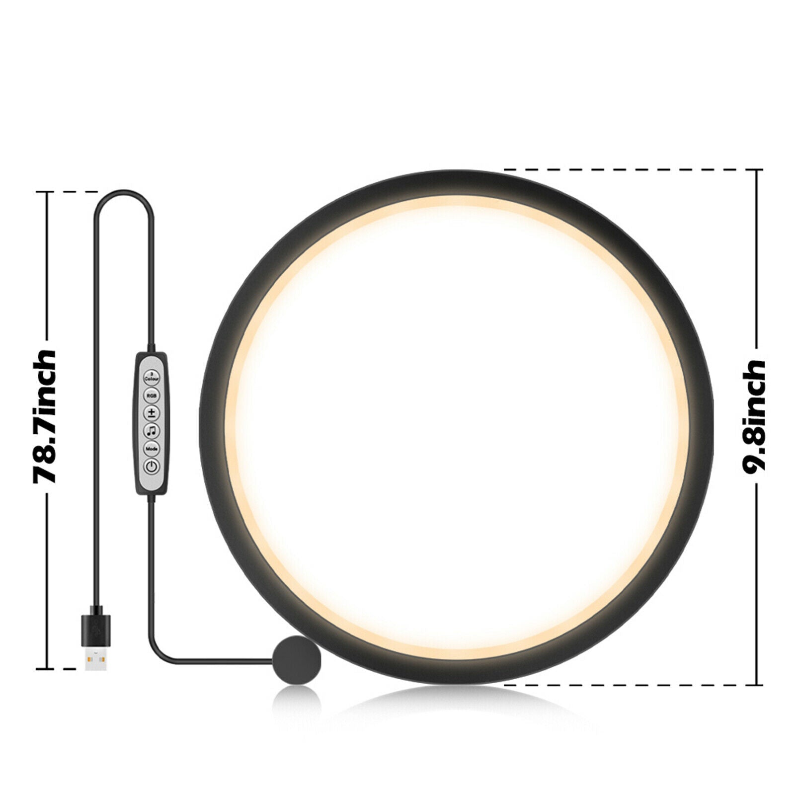 LED Night Light Colorful RGB LED Mood Lighting Circle Desktop Lamp Office