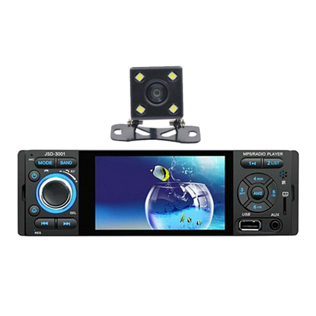 4LEDs Car MP5 Player  Camera+Single 1 Din Car Stereo Radio HD DVD Player AUX FM