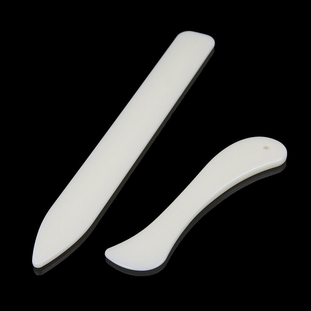 2Pcs/set DIY bone handmade leather craft edge trimming tool for working cu.l8