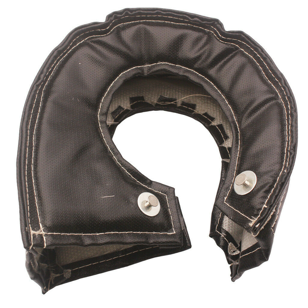 Fiber T6 Turbo Charger BLANKET  Shield Cover BLACK  , W/ 2 Springs