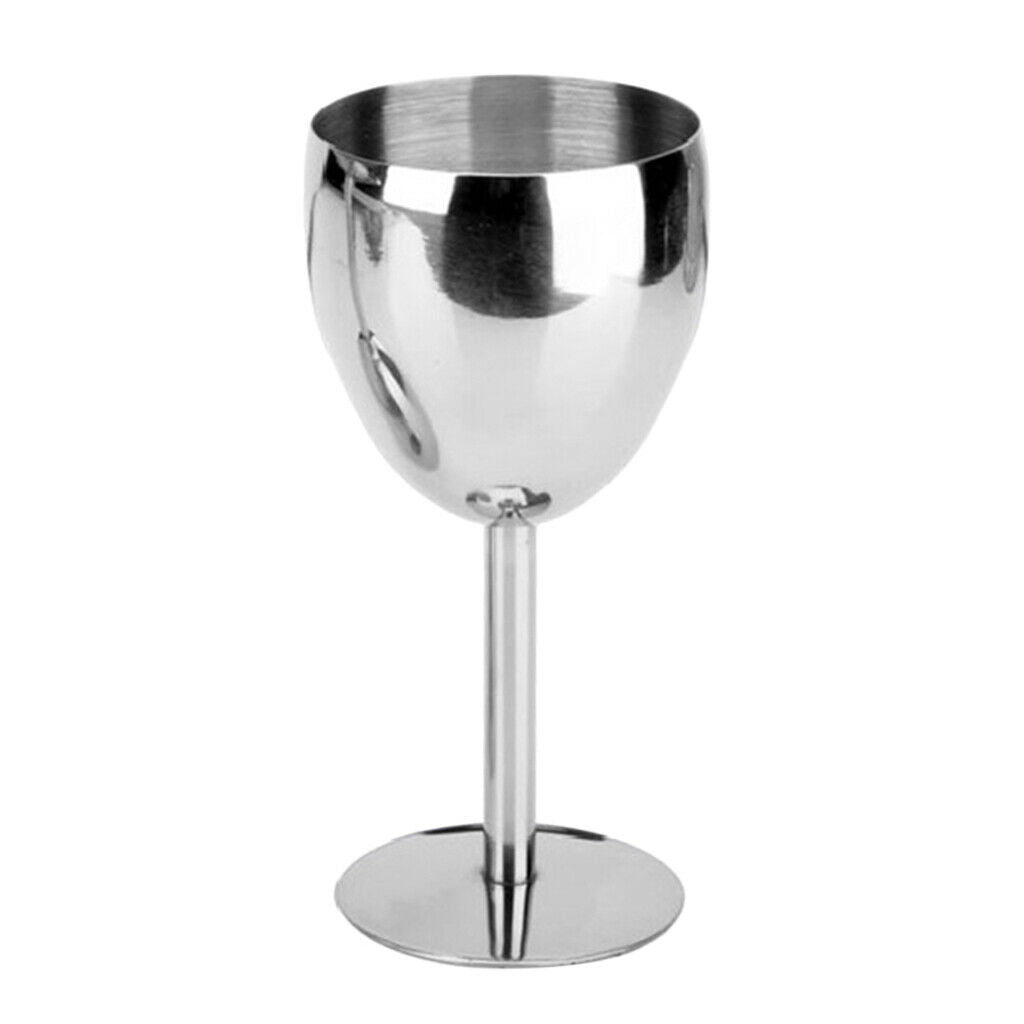 14.5cm Stainless Steel Wine Glasses Goblets Champagne Bar Party Banquet