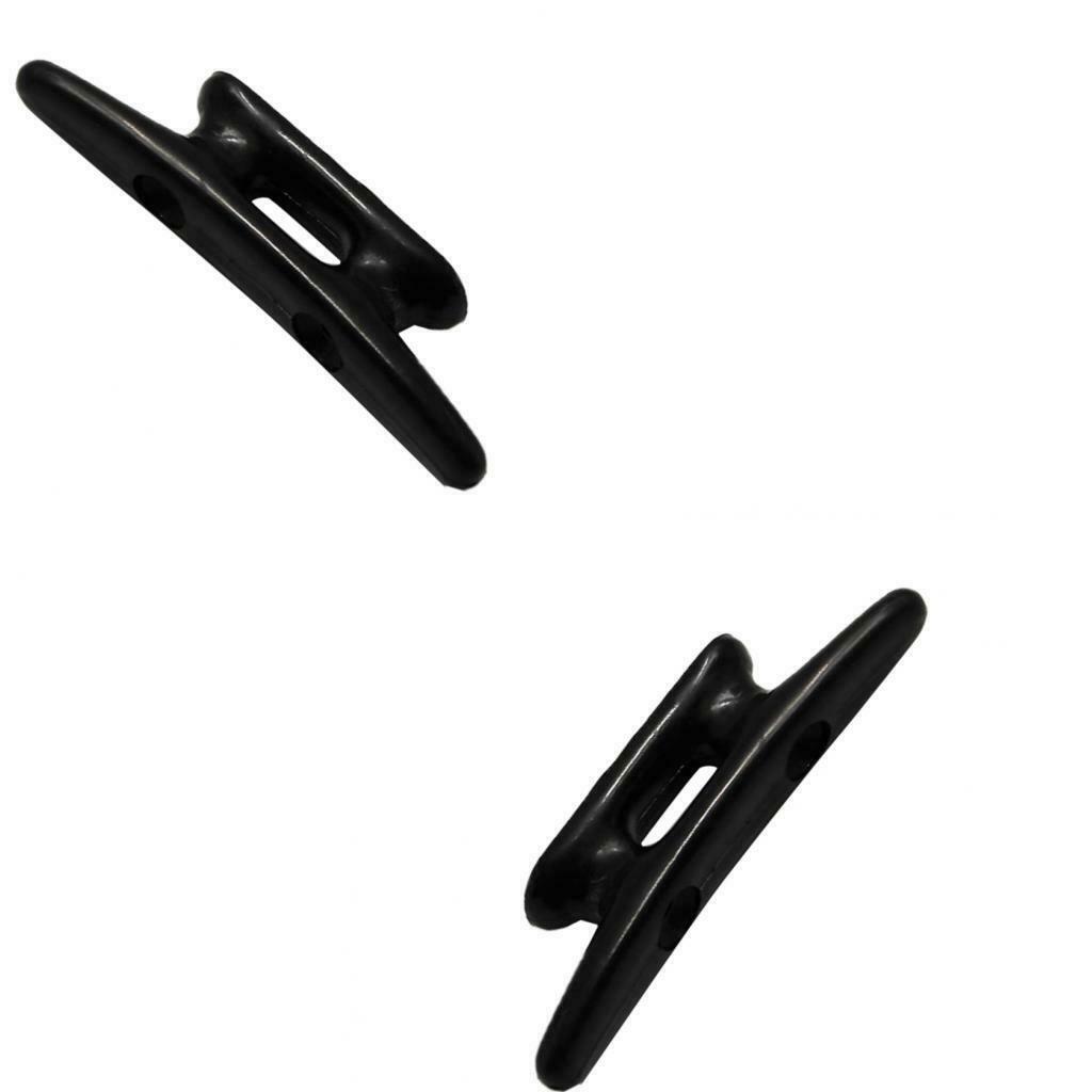 2pcs 3" Black Nylon Closed Base Marine Boat & Dock 3 inch Cleat