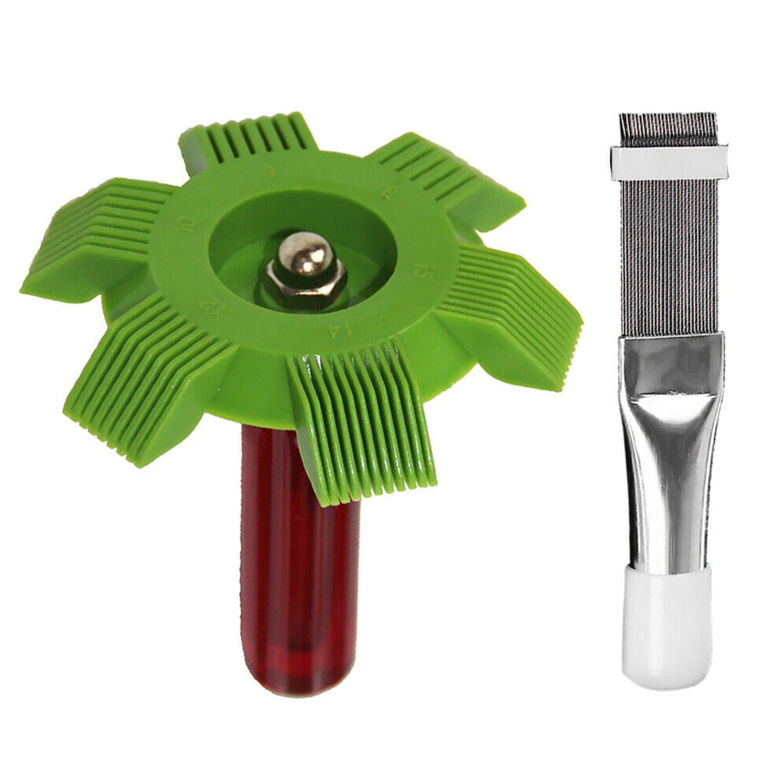 2pcs Condenser Radiator Fin Straightener Cleaner Comb Rake Tool