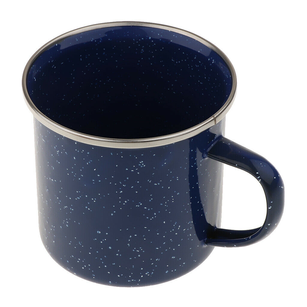 Mug Enamel Mug Camping Hiking Retro Style Goblet Hot Drink Travel Utensil