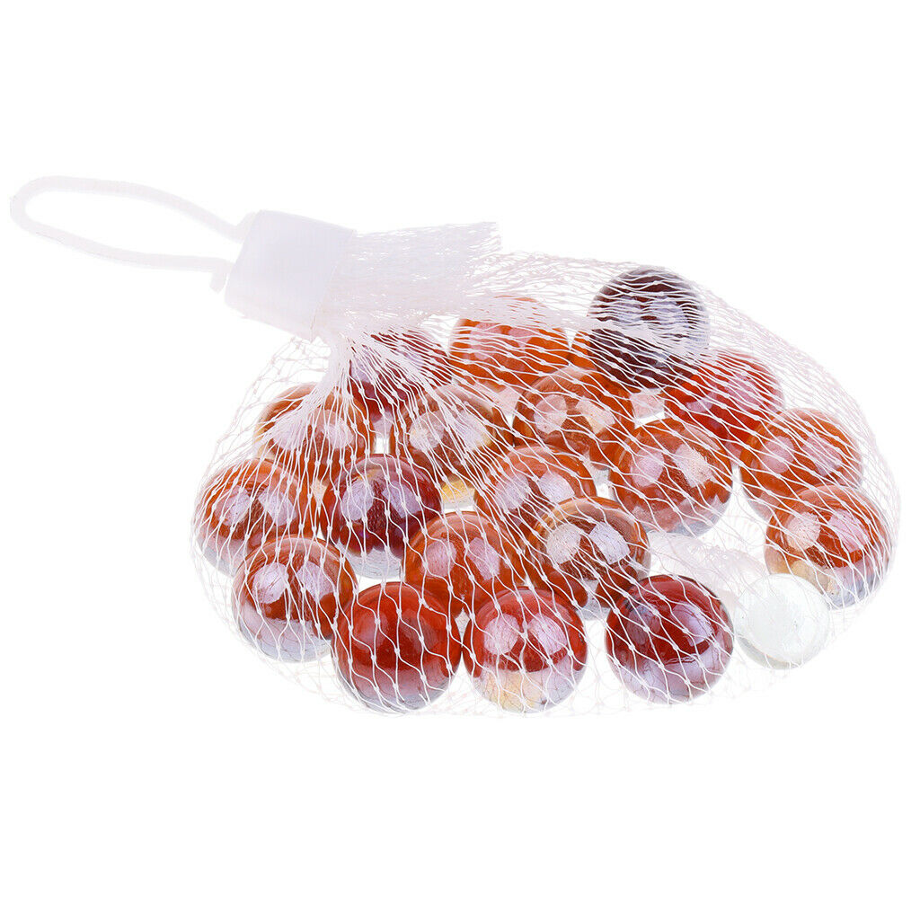 Pack of 20 16mm Different Glass Marbles. Traditional Game of Champagne