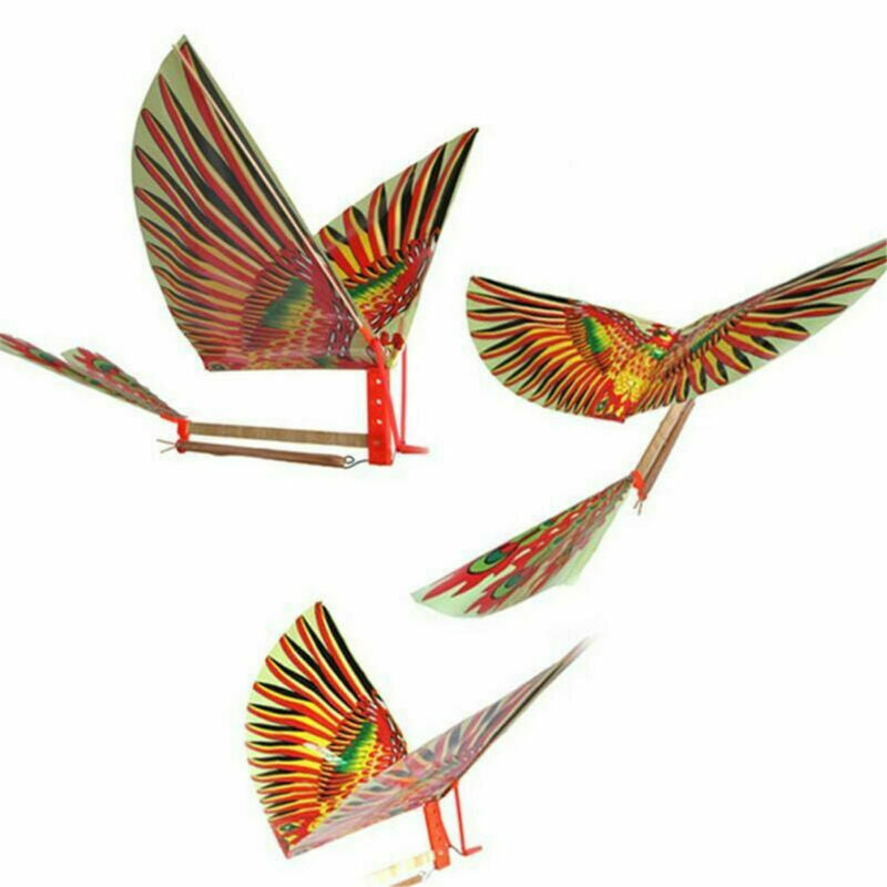 Rubber Band Power DIY Air Plane Ornithopter Birds Models Kites Kids Outdoor Toys