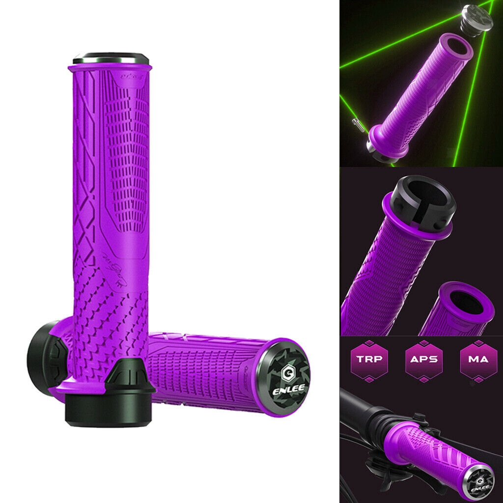 Bike Handlebar Grips Hand Grip MTB Cycle Road Mountain Bike Purple 138x22x22mm