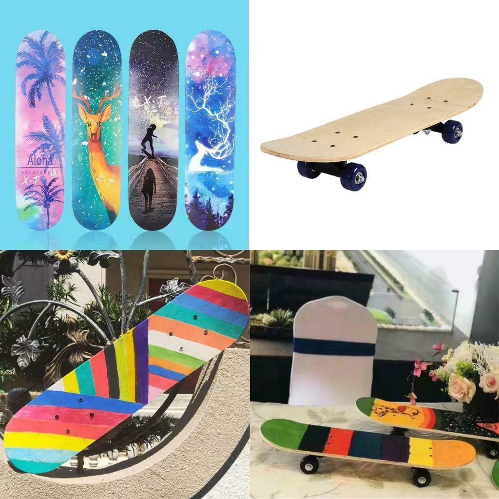 Kids Skateboards Complete 24Inch Cruiser Blank Decks Pro Skateboard for Painting