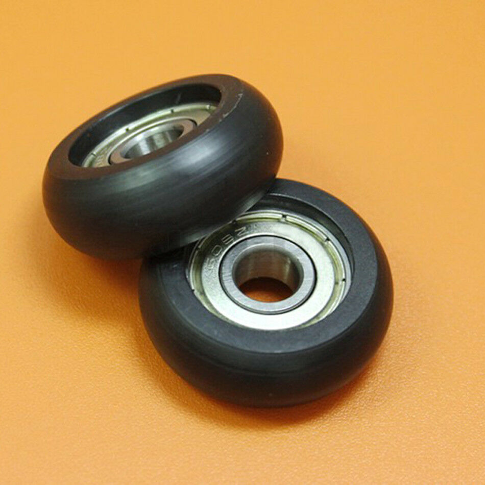 2Pcs Circular Nylon Plastic Pulley Bearings With Embedded 608ZZ Size 8*32*12mm