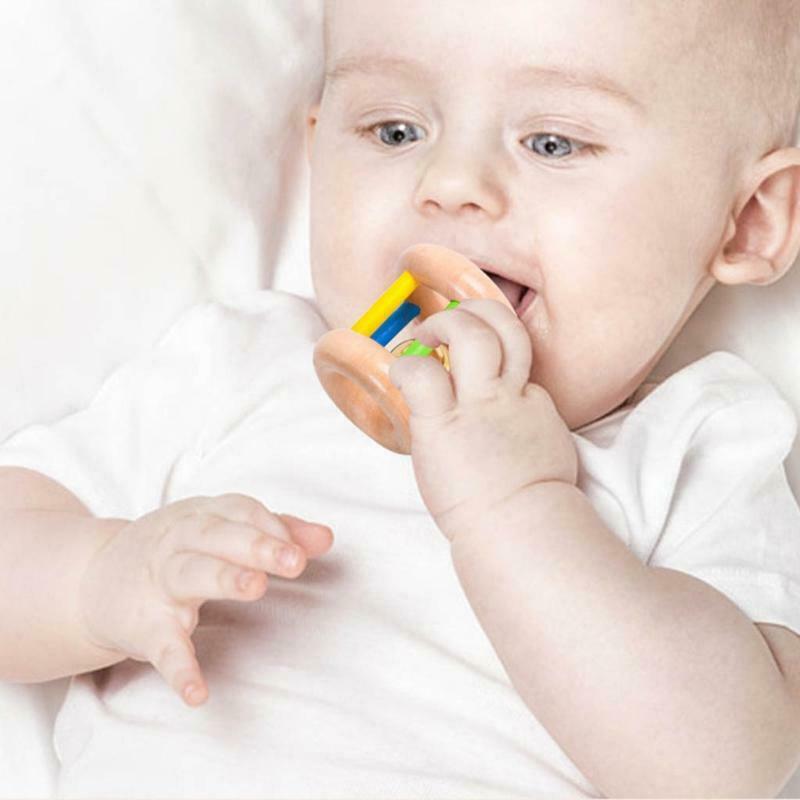 Baby Finger Training Bright Colorful Design Rotating Rattle Cartoon Water Toys