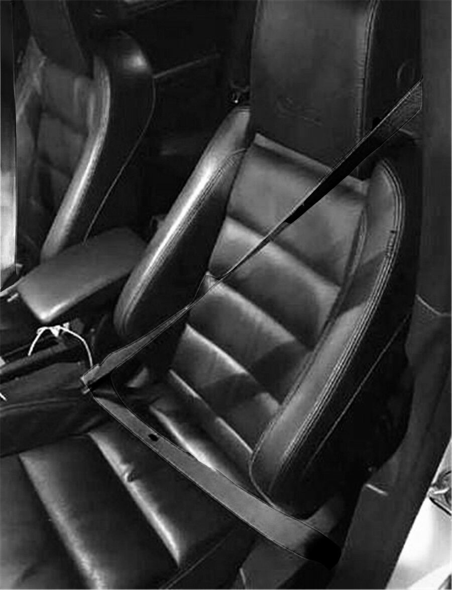 Black 3 Point Seat Belt Lap & Diagonal Belt Retractor&Lock Buckle &Anchor Ring