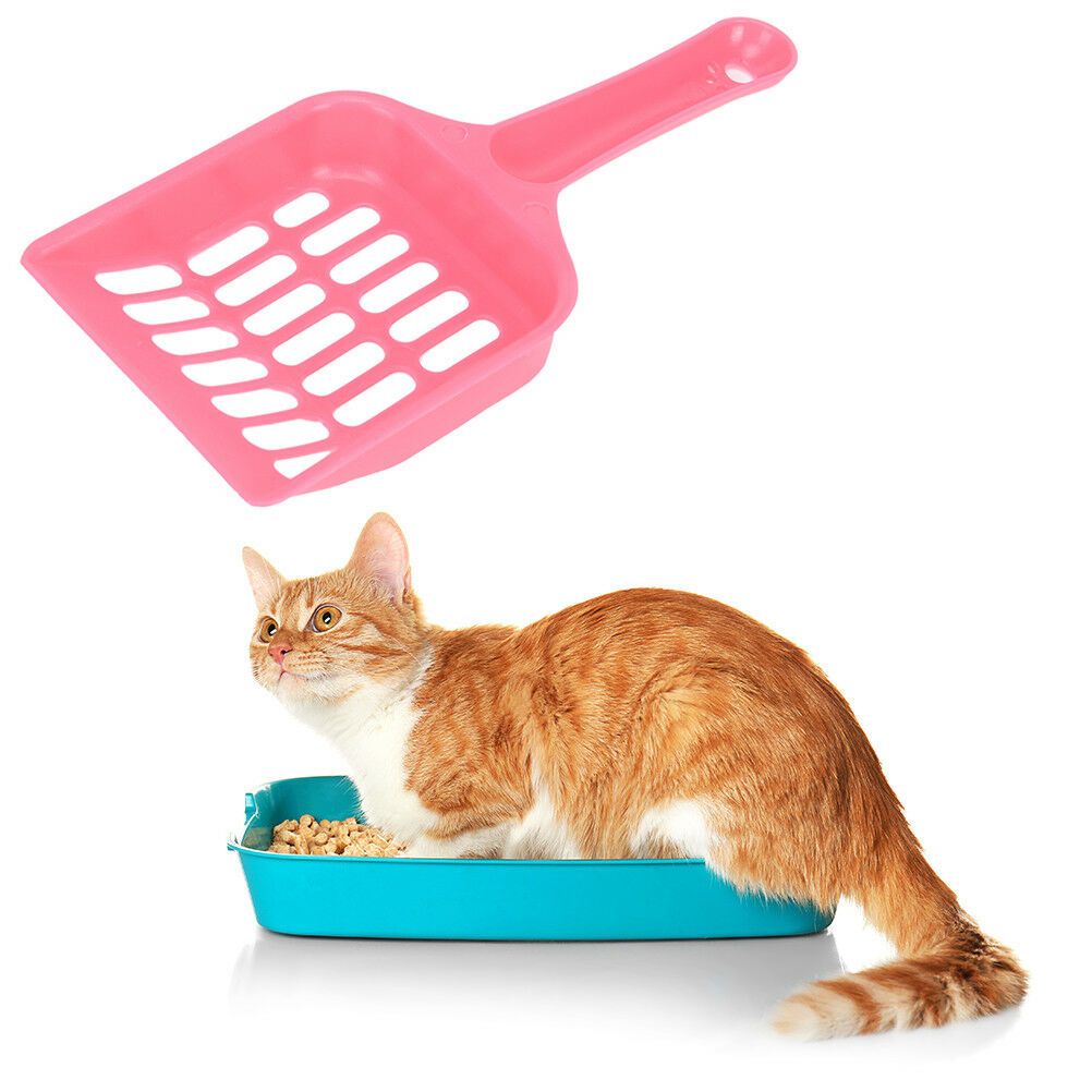 Cat Dog Plastic Litter Tray Scoop Spoon Random Color Waste Poop Shovel Cl.l8