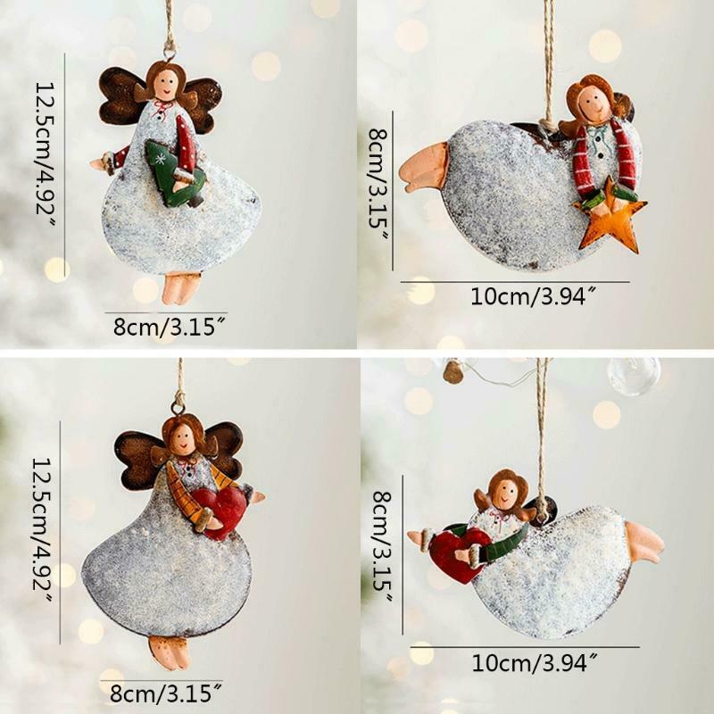 4 Pcs Angel Hanging Ornaments Christmas Dancing Festival Party Home Decoration