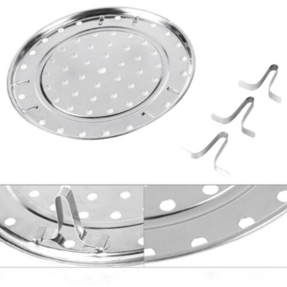 3pcs Stainless Food Steamer Steaming Rack Kitchen Steamer Tray Stand Basket