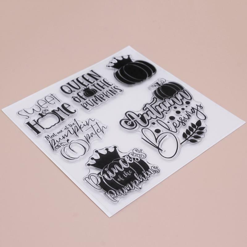 Autumn Pumpkin Silicone Clear Seal Stamp DIY Scrapbooking Embossing Photo Album