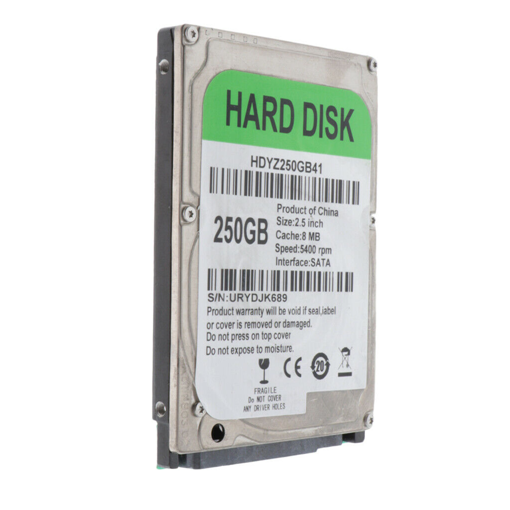 In Internal Hard Disk SATA 8M Cache 5400RPM HDD for Laptop Desktop 250GB