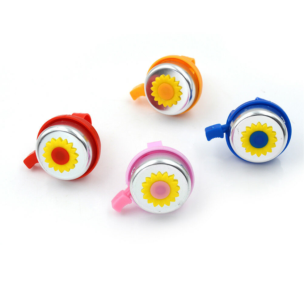 1Pcs bike bicycle bell ring round flower plastic metal sound alar.l8