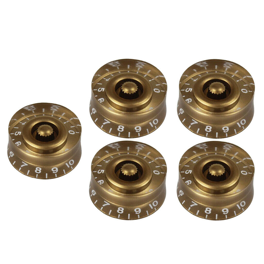 Guitar Speed Control Knobs with White Word for Electric Guitar Replacement, 4