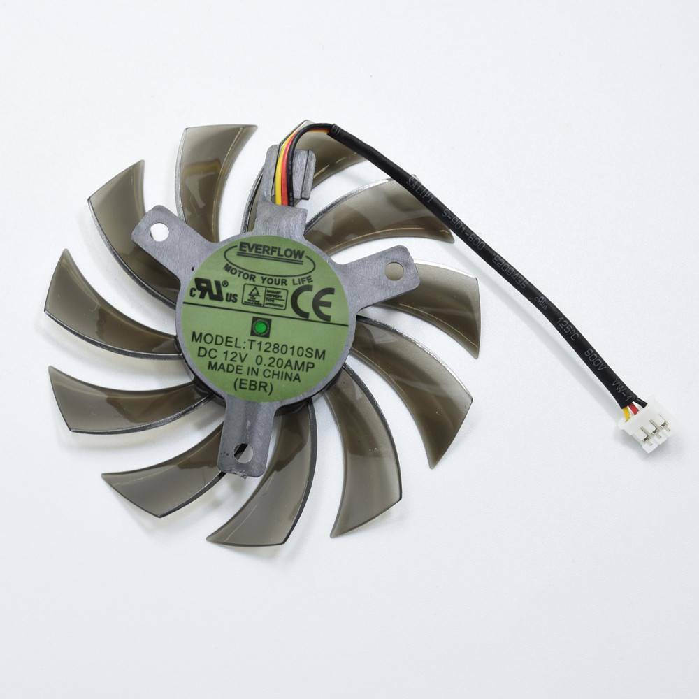For T128010SM Fan VGA Video card GTX580 GTX670 560ti 75mm 12V 0.2A 3pin