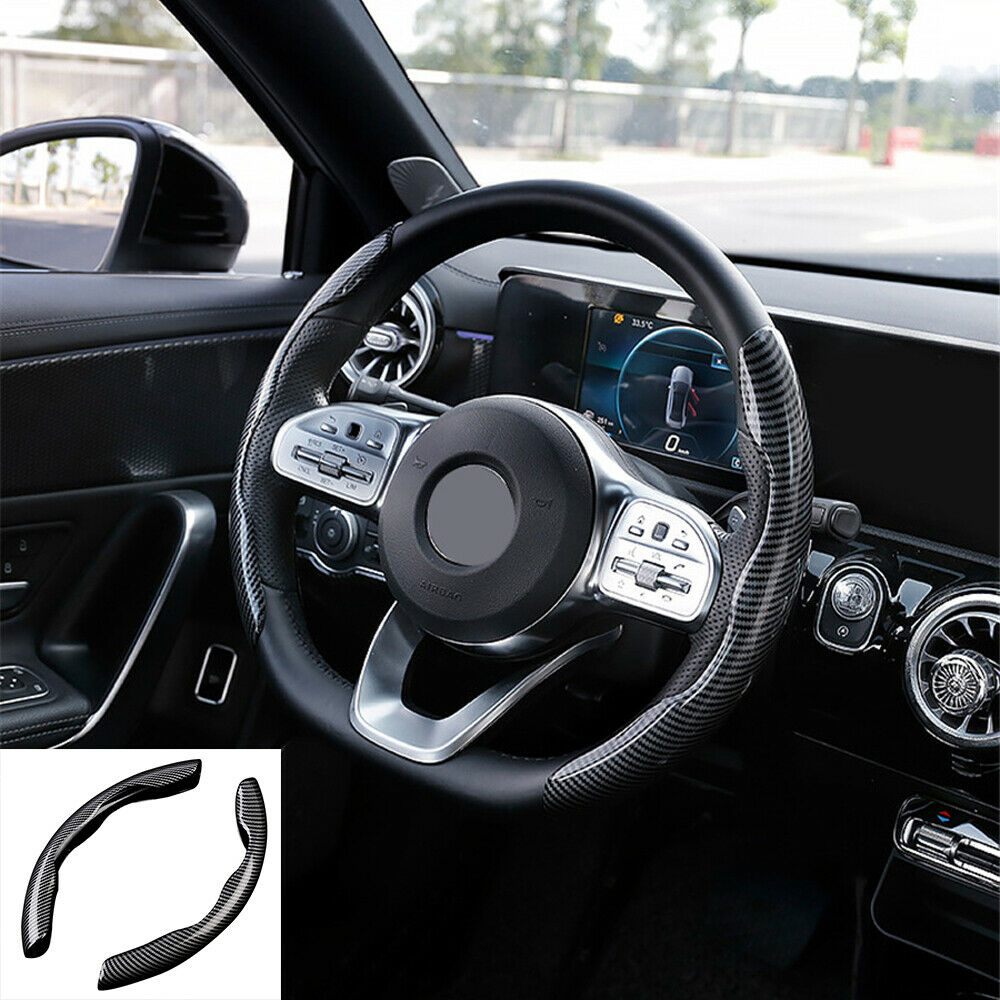 38cm Car Interior Steering Wheel Booster Cover Carbon Fiber Style Accessories