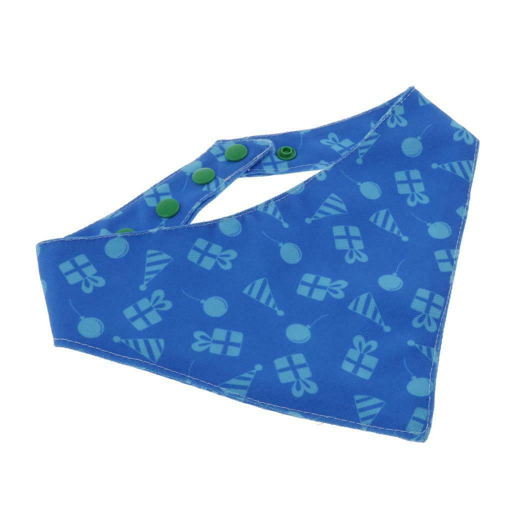 Dog Cat Scarf Cat Dog Decorative Saliva Towel For All Breeds Dog Blue-S