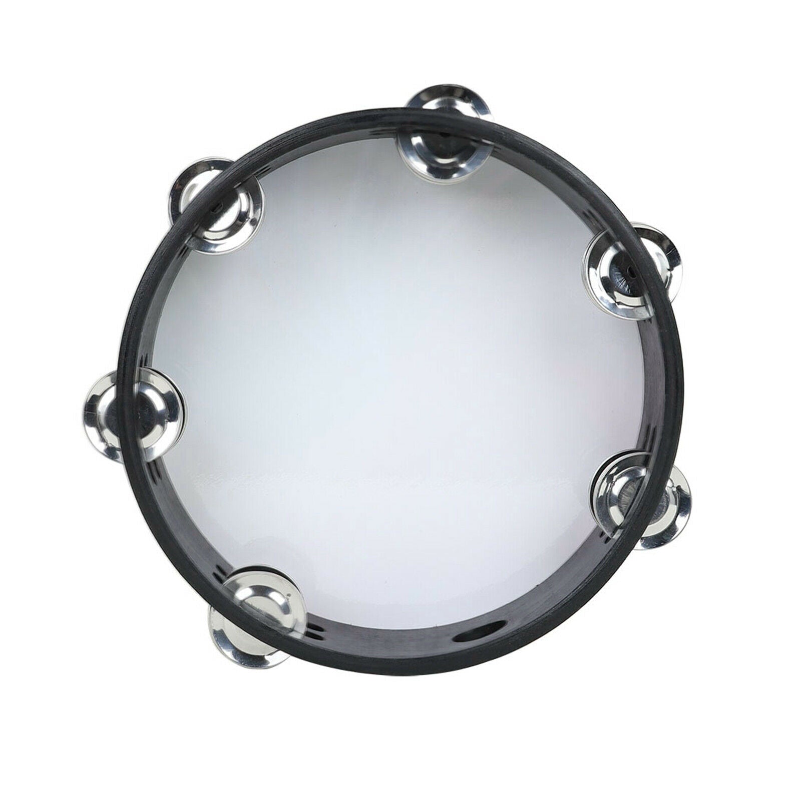8 Inch Tambourine Double Row Jingle Tambourine Hand Bell Hand Drum Wood