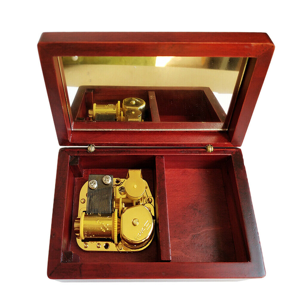 1pc Wooden Jewelry Music Box Exquisite Handmade Creative Decor Festive Gift