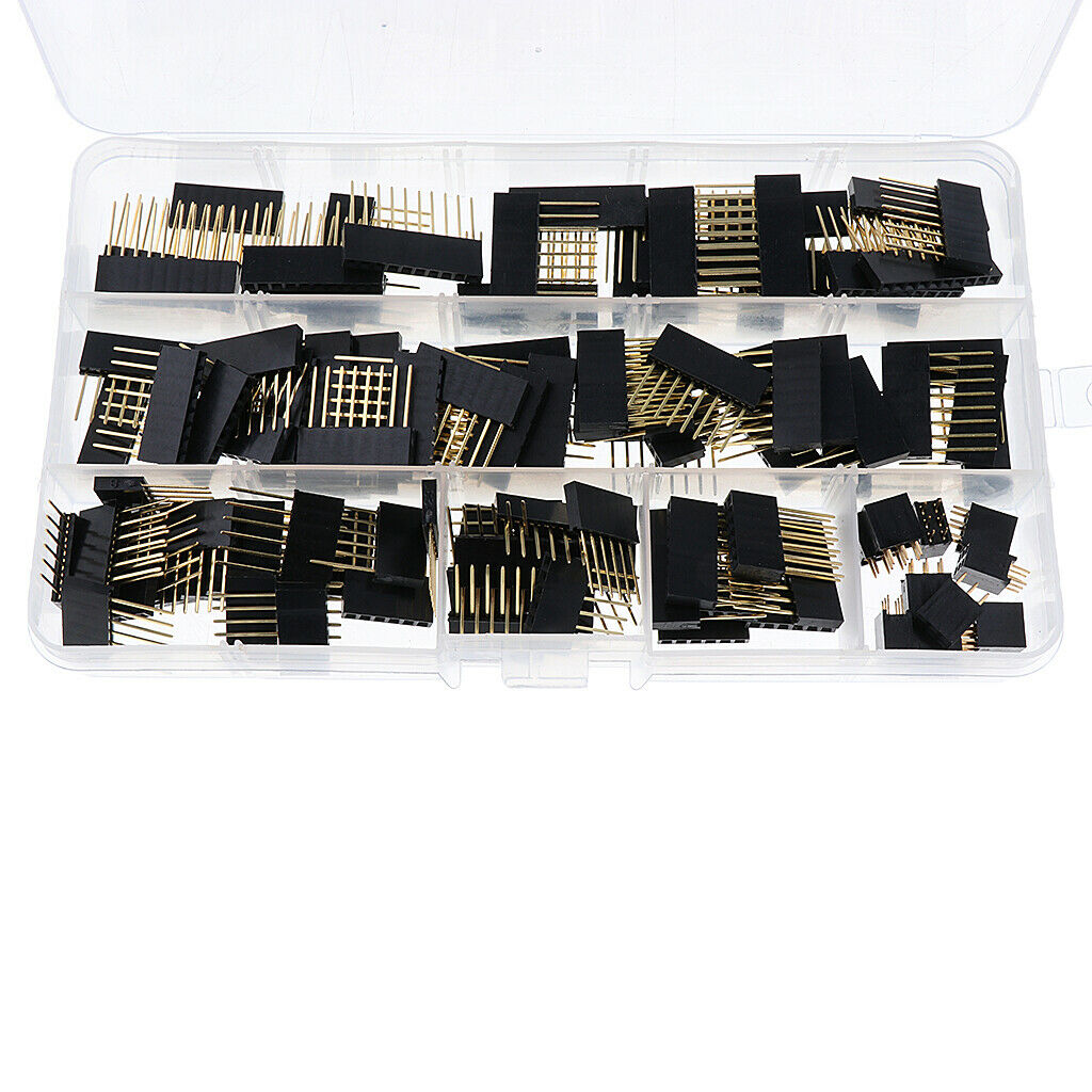 110 Pieces 2.54mm 6P 8P 10P Pin Header Connector for    PCB