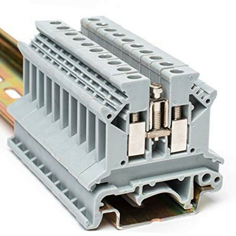 Uk2.5N-Gr Din Rail Terminal Block, Screw Clamp, 600V 20A 24-12Awg, Pack Of 100O7