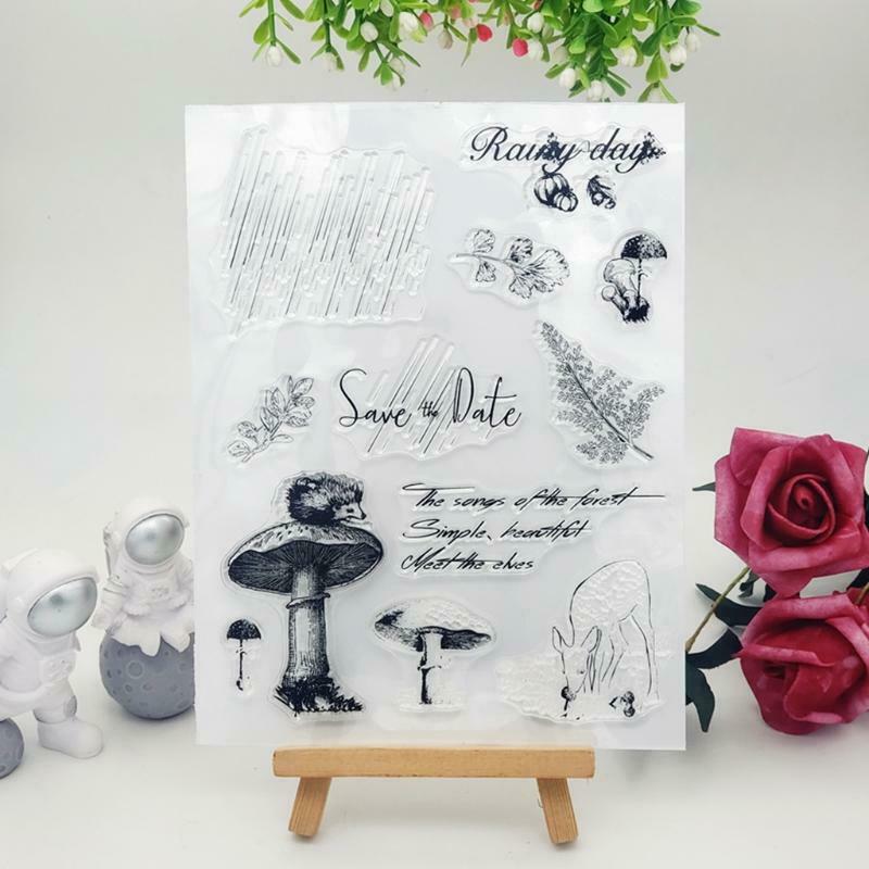 Mushroom Silicone Clear Seal Stamp DIY Scrapbooking Embossing Photo Album Decor