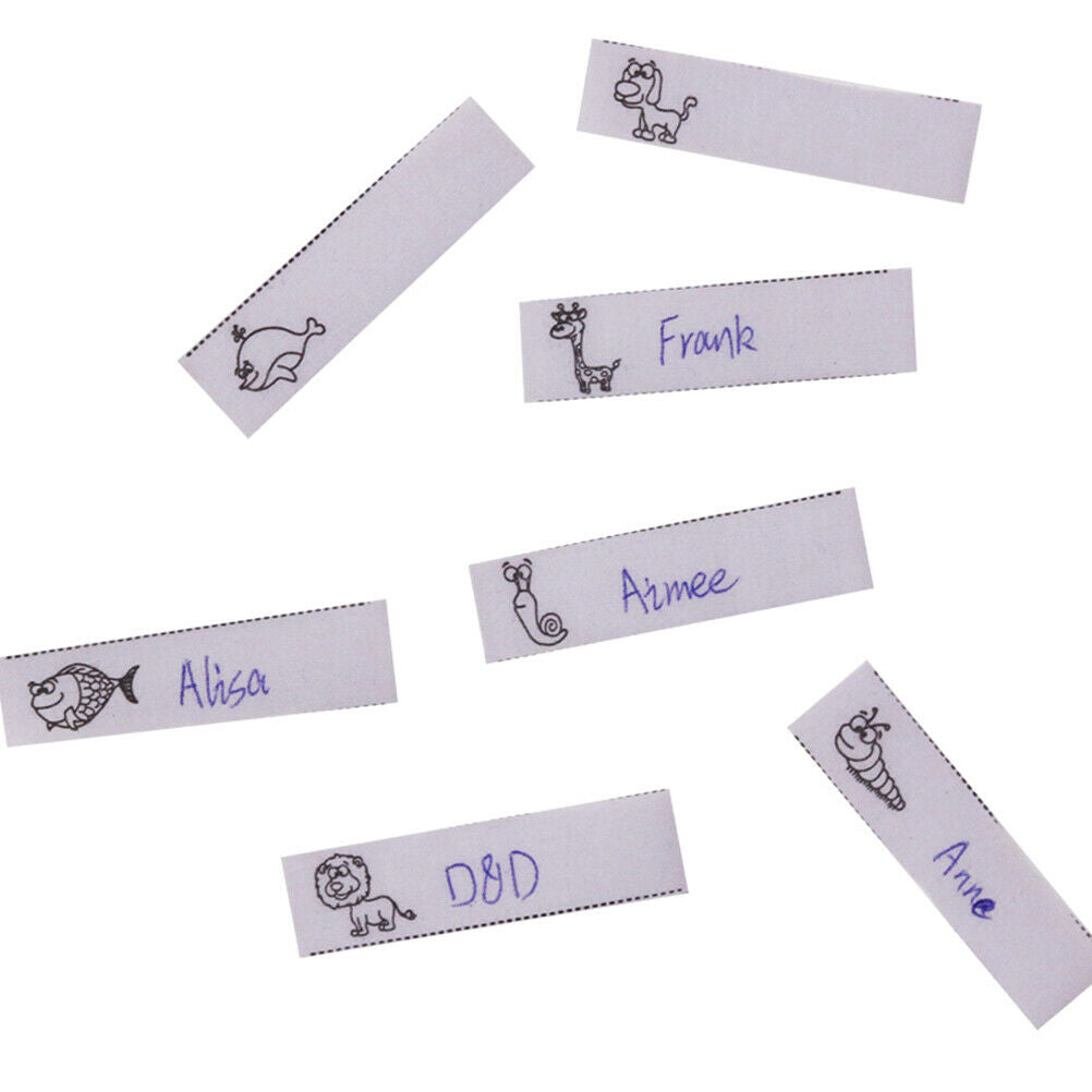 100pcs Washable Iron on Name Colthing Labels School Garment Fabric Tags M.l8