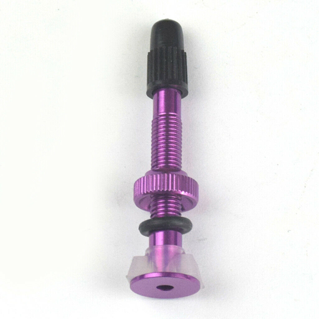 40mm Bike Tubeless Tires Presta Valves Removable Core Vacuum-Nozzle Purple