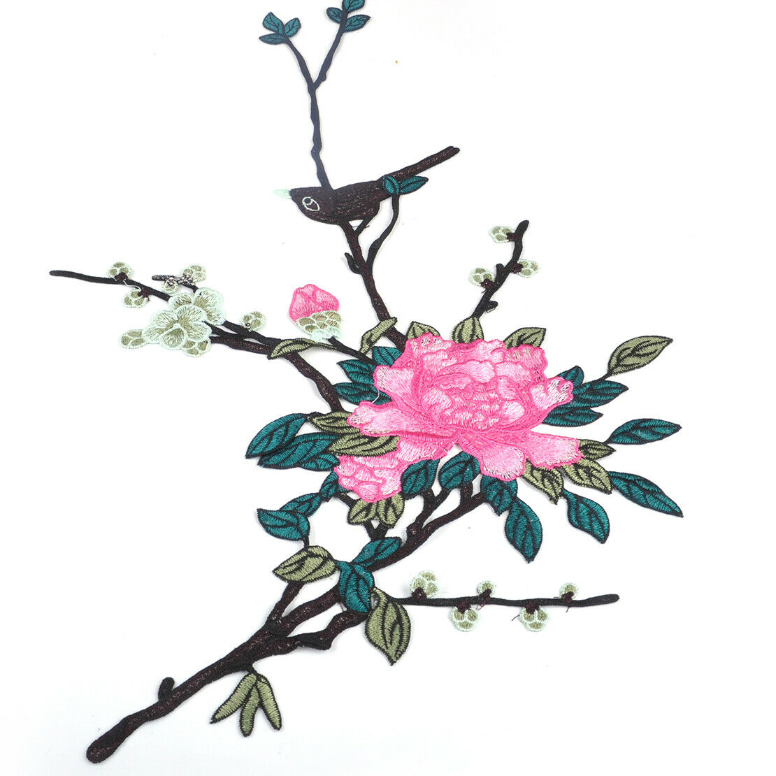 Peony Floral Flower Embroidered Sew Patch Applique Badge Clothes Dress Decor An