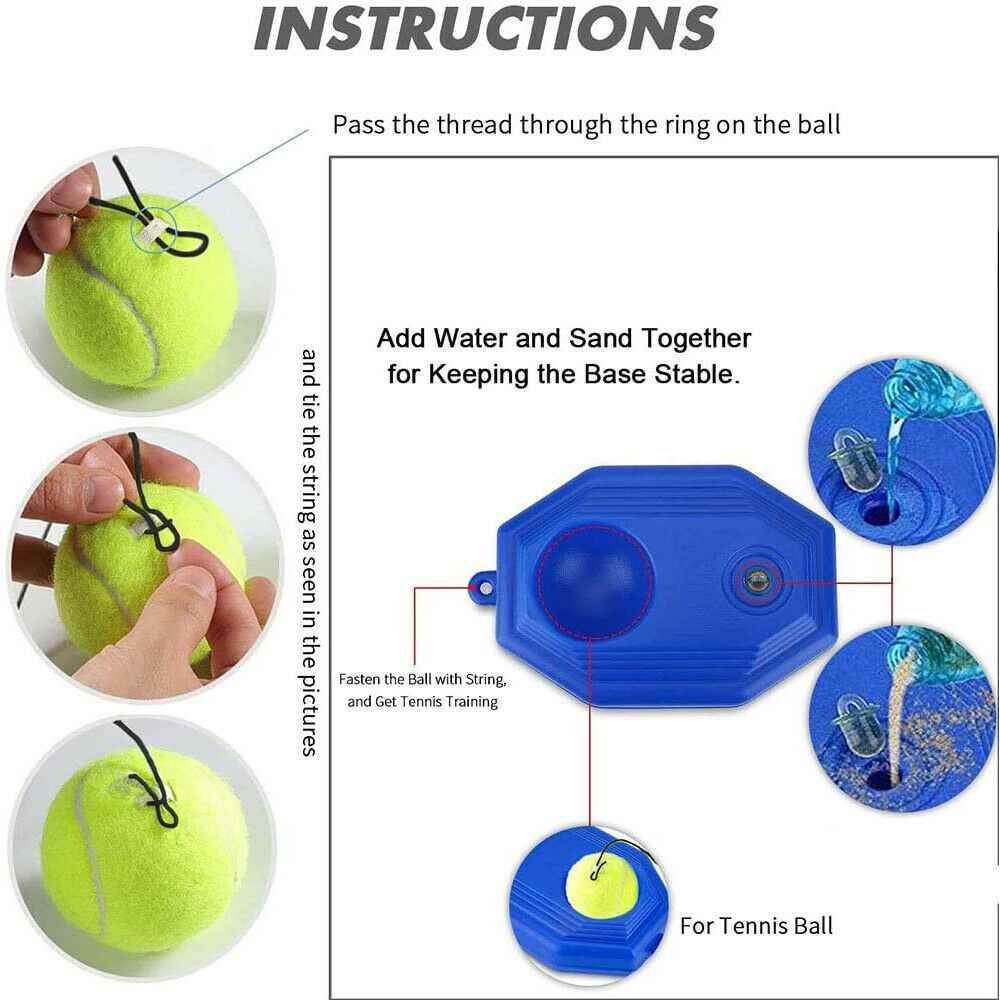 Tennis Trainer Solo Practice Aids Self Study Rebound Single player Training Tool